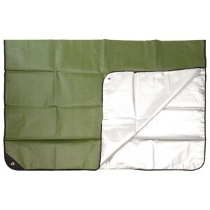 Telone coperta di emergenza, verde oliva, rivestito in alluminio su un lato