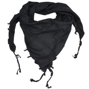 SHEMAGH SCARF BLACK SMOOTH