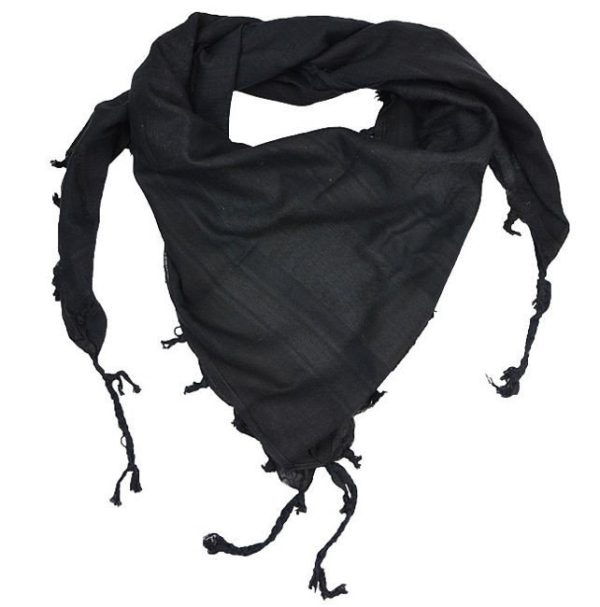 SHEMAGH SCARF BLACK SMOOTH