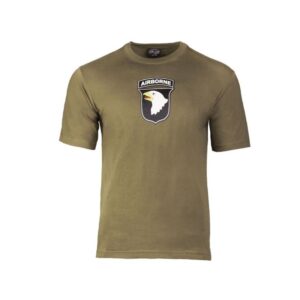 T-SHIRT AIRBORNE 101ST AB OLIVA                                                                                       100% cotone Single Jersey Peso: 140-145 g / qm