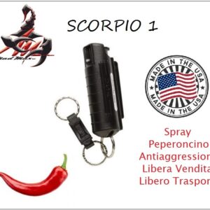 Spray Anti Aggressione Antiaggressione Portachiavi Scorpio 1 Difesa Personale