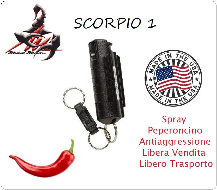 Spray Anti Aggressione Antiaggressione Portachiavi Scorpio 1